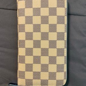 White/Orange & Grey Checkered Wallet